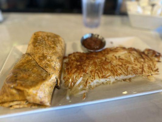 Breakfast Burrito w/ Chorizo & Hashbrown