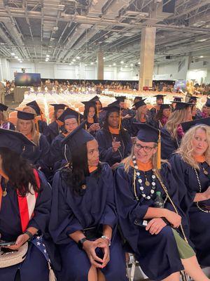 We have to wait from over an hour for students to get seated and to sit off to the side where large pillars block the stage and graduates