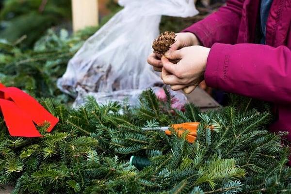 All of our wreaths are made from the freshest branches possible. Direct from Tree-to-Wreath!