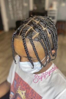 Men box braids clean work