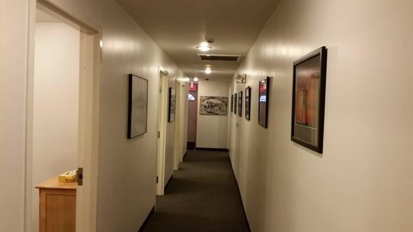 Hallway to adjustment rooms :)