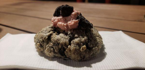 Oreo strawberry cream scone