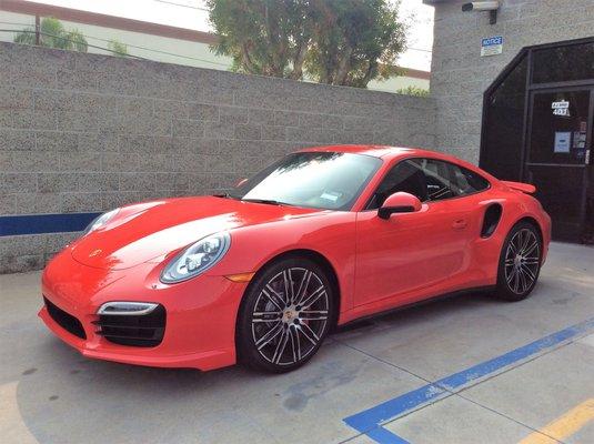 2016 Porsche 911 Turbo // Body Fence - Hexis Clear bra Full Package: Full Bumper, hood, fenders, mirrors & lights