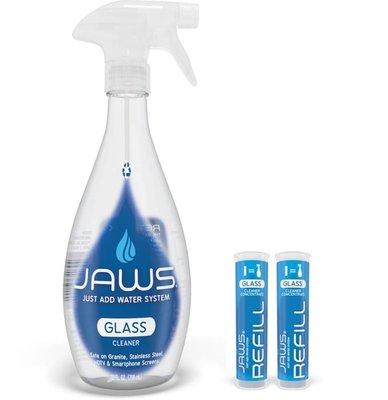 JAWS Refillable & Reusable Glass Cleaner with 2 eco-friendly refill pods