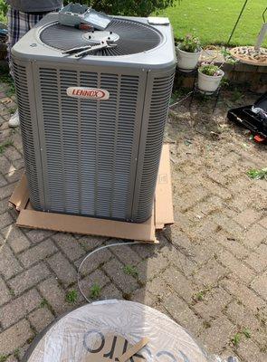 new Lennox furnace install