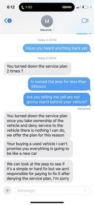 Example of poor customer service