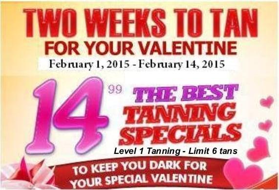 Specials for tanning at Custom Tan and spa