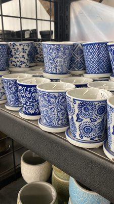 Love the blue and white pot selection!!!