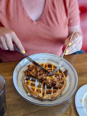 Nashville hot waffle