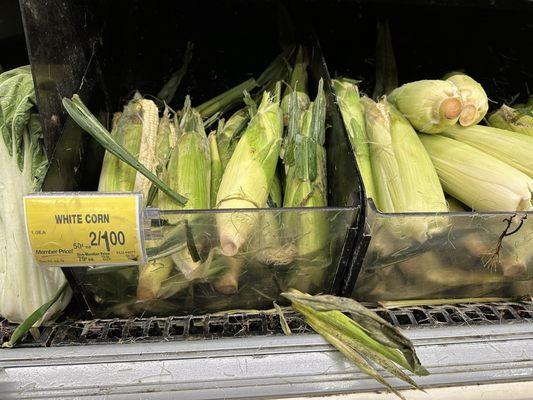 Corn on sales: 50 cents each