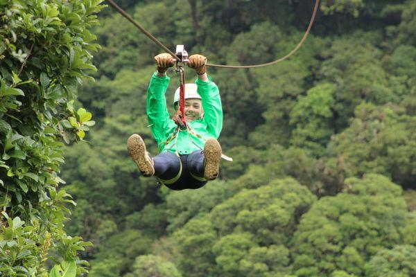 Bold Earth student ziplining in Monteverde, Costa Rica