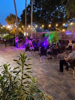 Outdoor bar area