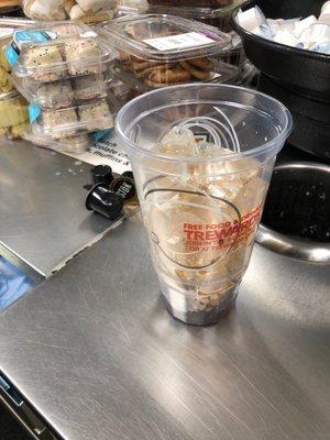 Iced coffee w/ coffee shots.