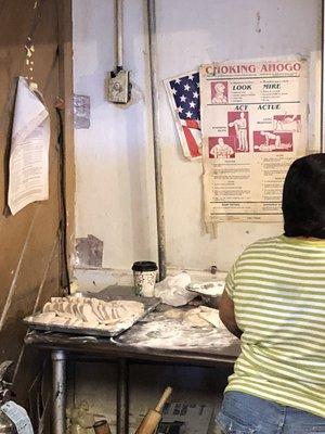 Fresh made flour tortillas