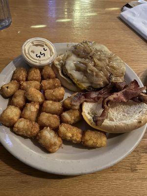 The Bacon Butcher's Burger w/ tots