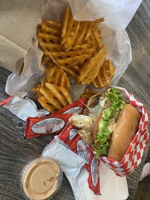 Nice burger and the fries are good