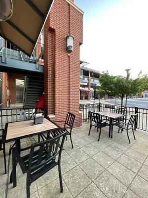 Half of the outdoor seating area, very clean!