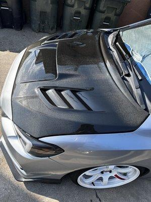 Carbon fiber hood restoration