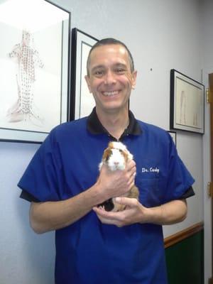 Dr. C and Minnie the Guinea