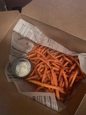 SWEET POTATO FRIES. They're fine.