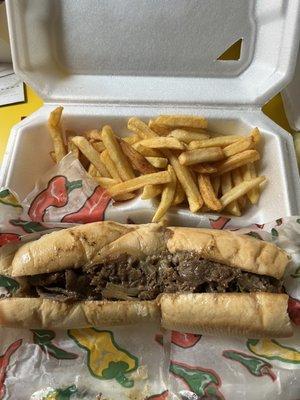 Beef bulgogi sub with fries