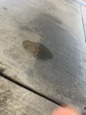 The oil spot that dripped on my driveway