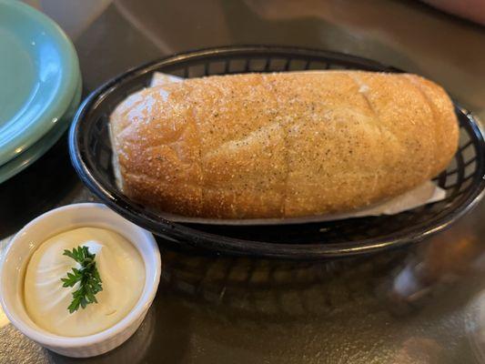 Garlic bread and butter