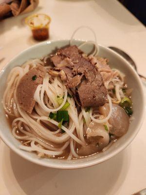 In a bowl at home. Don't worry the actual pho is bigger than this.