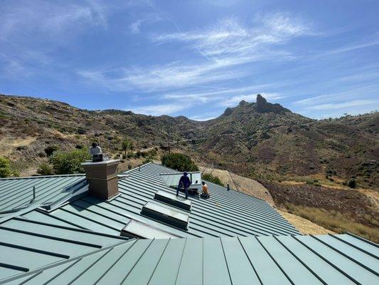 Title 24 Metal Standing seam roof installation