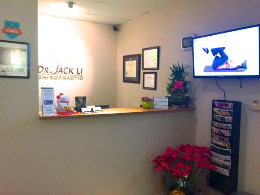 Dr. Jack Li Chiropractor in West LA and Santa Monica, reception area