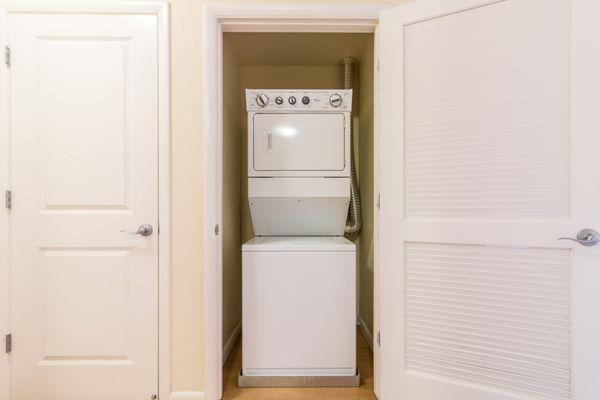 In-home washer and dryer.