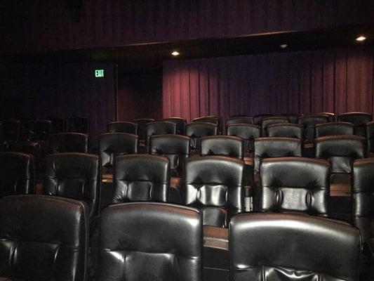 Newly renovated leather seats! They feel great and the theater is clean!