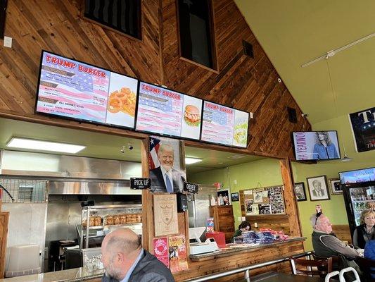 Front counter and menu