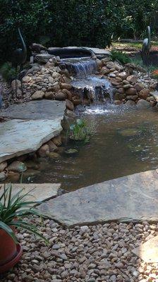 backyard water feature in landscaping lakeview new orleans