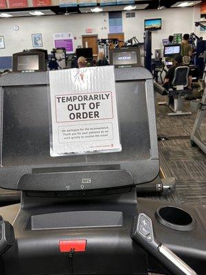 Again, a new treadmill bites the dust