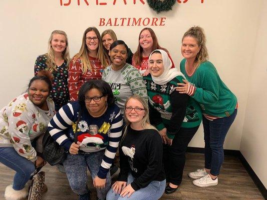 Some of our staff celebrating the holidays 2018!