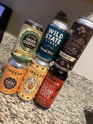 Some available beers (build your own 6-pack)