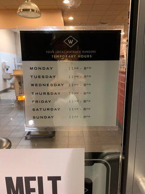 NEW HOURS