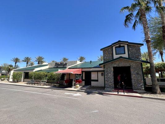 The restaurant exterior and entrance