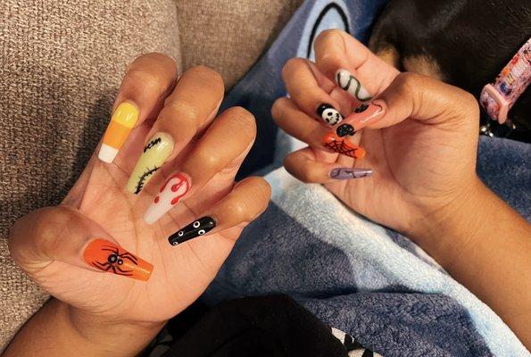 HALLOWEEN NAILS! Got so many compliments!!