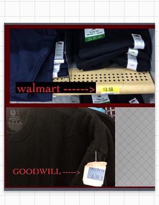 You can get the same shirt NEW & CHEAPER at Walmart. This Goodwill is a ripoff.