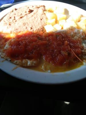 Nice portions for 3.99 huevos rancheros special