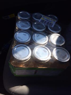 12 mason jars. 8$