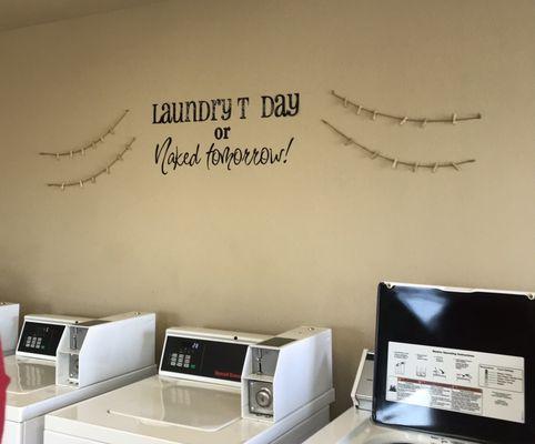 Clean reasonably priced laundry facilities