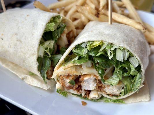 Spicy Chicken Wrap with Crispy Chicken