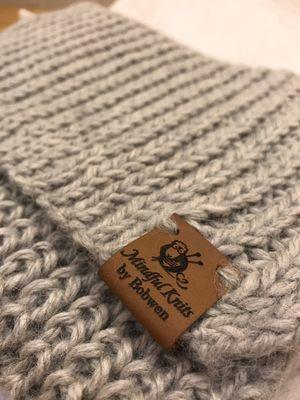 Knitted scarf (brioche knit, 100% alpaca wool)