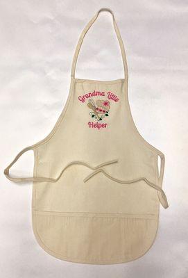 Kids embroidered apron