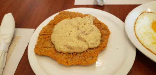 Huge thick country fried steak