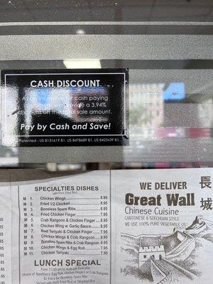 Pay by cash and save..NOT!