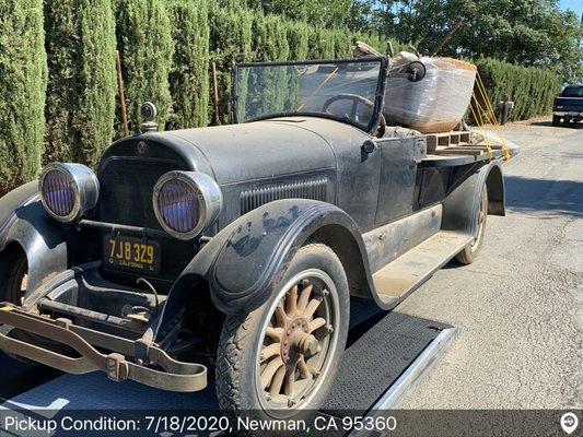 1916 Cadillac Farm Truck conversion leaving Central California going to Long Beach and a long ride overseas!